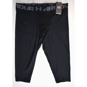Under Armour 1289574-001 Men's Sz 3XL Black HeatGear Armour 2.0 3/4 Leggings